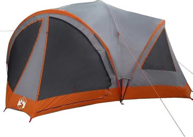 vidaXL Familienzelt mit Dach in Grau und Orange B/T/H: 460 x 430 x 214 cm - Bild 1