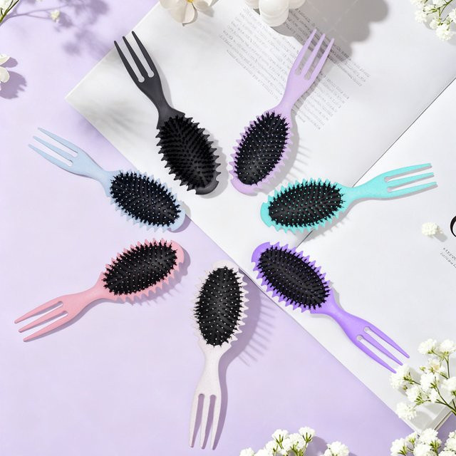 Stylingkamm für lockiges Haar, antistatische Haarbürste, Unisex - Bild 1