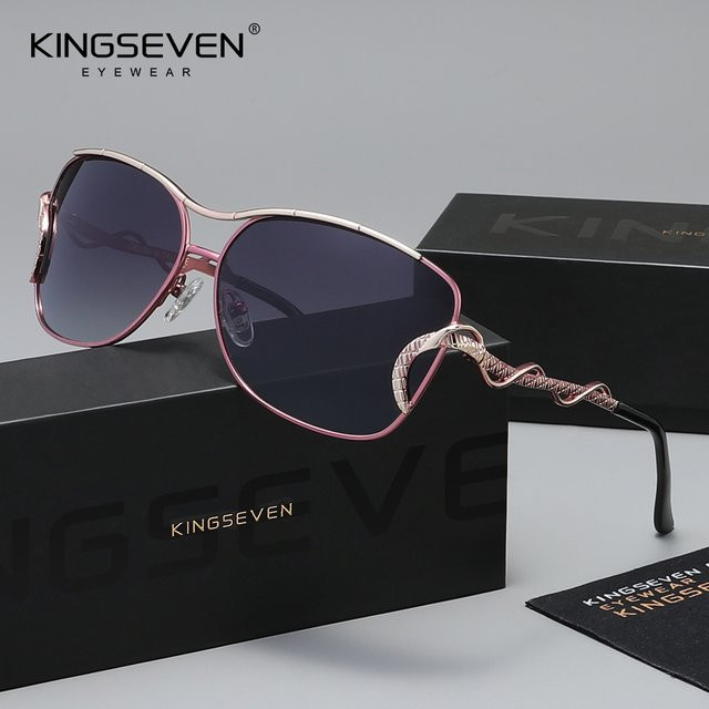 KINGSEVEN Sonnenbrille Schmetterling, Damen, Vollrand, polarisiert - Bild 1