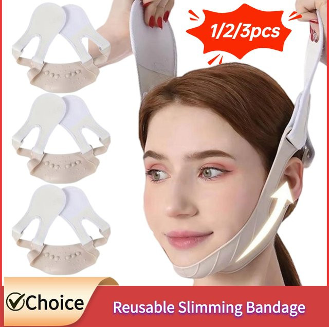 SADOER Gesichtsmaske Silikon V-Lifting, 1/2/3 Stück - Bild 1