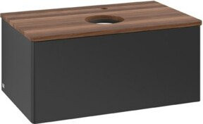 V&B Waschtischunterschrank Antao ohne Frontstruktur, Farbe: Weiß, B/T/H: 80 x 36 x 50 cm - Bild 1