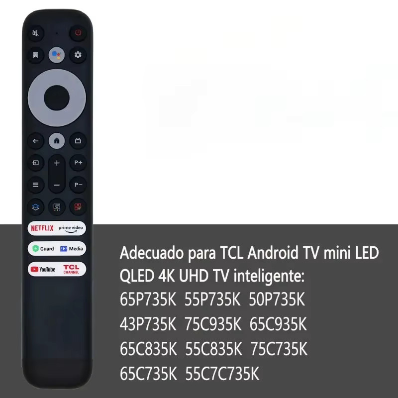 TCL Universal Smart TV Fernbedienung RC902V FMR4 Ersatzmodell in Schwarz (Infrarot, ohne Sprachsteuerung) - Bild 3