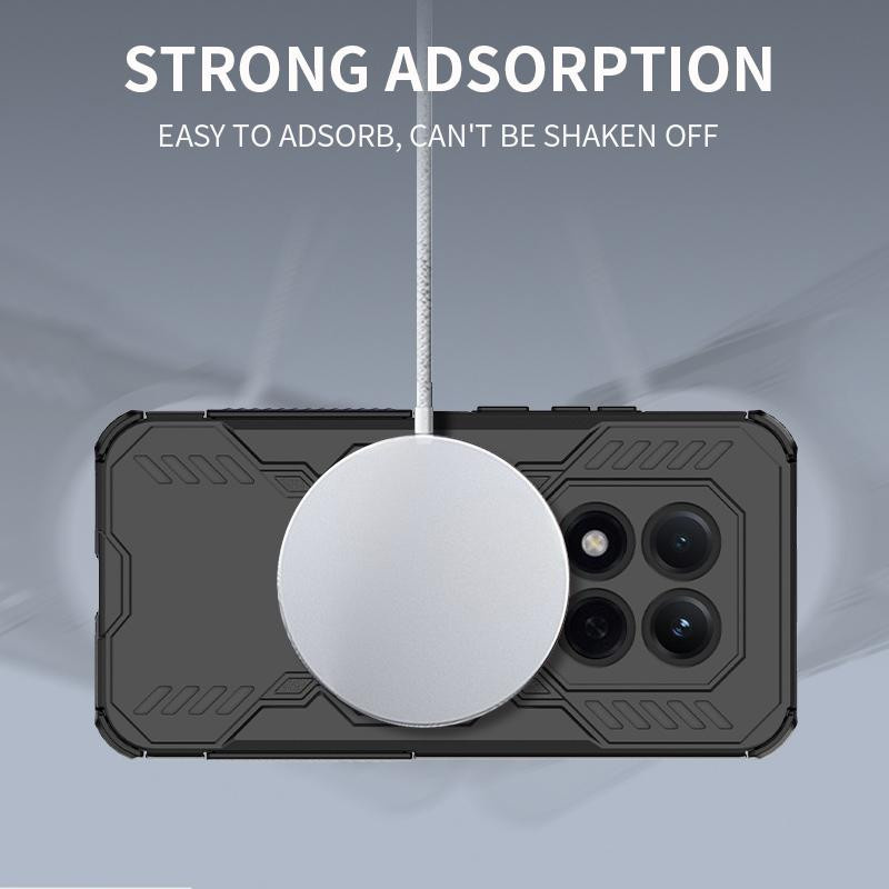 ELVEV Stoßfeste Magnetische Hülle für Xiaomi POCO M8 M8 Pro 5G aus PC und TPU mit Wärmeableitung - Bild 2