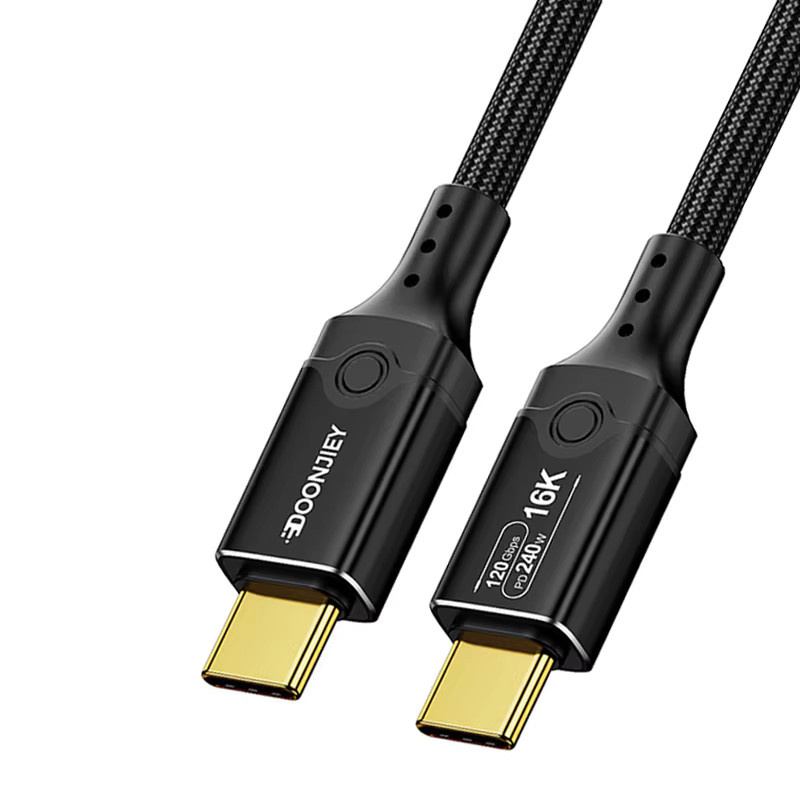 DOONJIEY Thunderbolt 5 USB-C Kabel, 240W Schnellladekabel mit 120 Gbit/s Datensynchronisierung, 16K/8K kompatibel, Schwarz - Bild 6