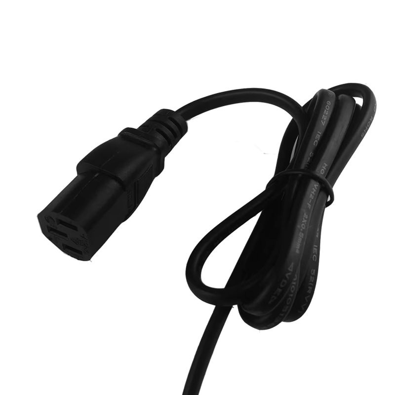 EU-Netzkabel mit 2-poligem EU-Stecker auf IEC 320 C13, 2 x 0,75 mm2 Kupferleiter, Schwarz - Bild 3