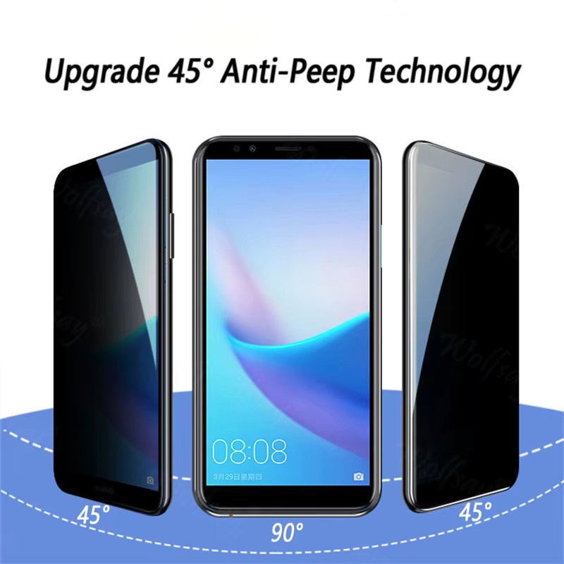 Privatsphäre Displayschutzfolie aus gehärtetem Glas für Motorola Moto G30, G20 und G10 mit 6,5 Zoll Display und Kameraschutz, transparent - Bild 1