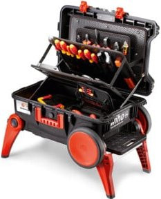 Wiha Werkzeugkoffer Set XXL III electric in Schwarz, 104-teiliges Elektriker-Sortiment (44128) - Bild 1