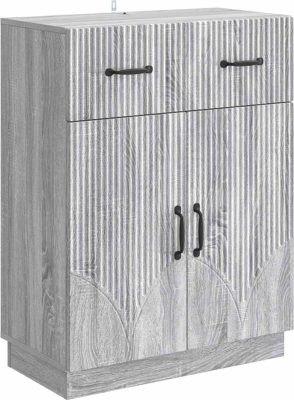 Modernes Sideboard vidaXL aus Holzwerkstoff in Grau, B/T/H: 66 x 34,5 x 87 cm - Bild 1