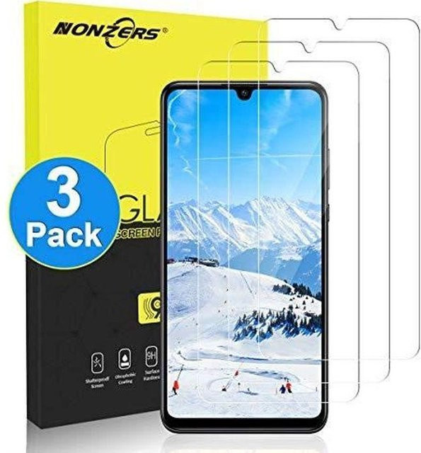 NONZERS Schutzfolie aus 9H gehärtetem Glas für Huawei P30 Lite, 3 Stück, transparent - Bild 1