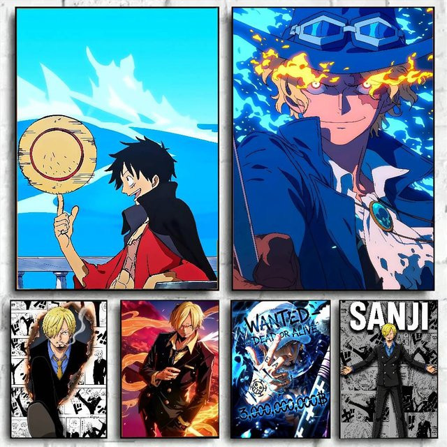 One Piece Anime Poster Monkey D. Luffy HD-Leinwand Wandkunst von Bandai in Mehrfarbig - Bild 1