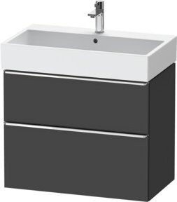Duravit Waschtischunterschrank D-Neo in Grau Matt, Wandhängend, B: 78,4 cm, T: 44,2 cm, H: 62,5 cm - Bild 1