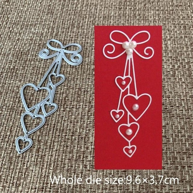 Silbernes Metall-Schneidestempel Set mit Herz und Schmetterling für Scrapbooking, DIY Papierkarten und Prägestempel-Projekte - Bild 1