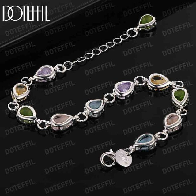 DOTEFFIL Armband, 925 Silber, Zirkonia, Schwarz, Damen - Bild 1