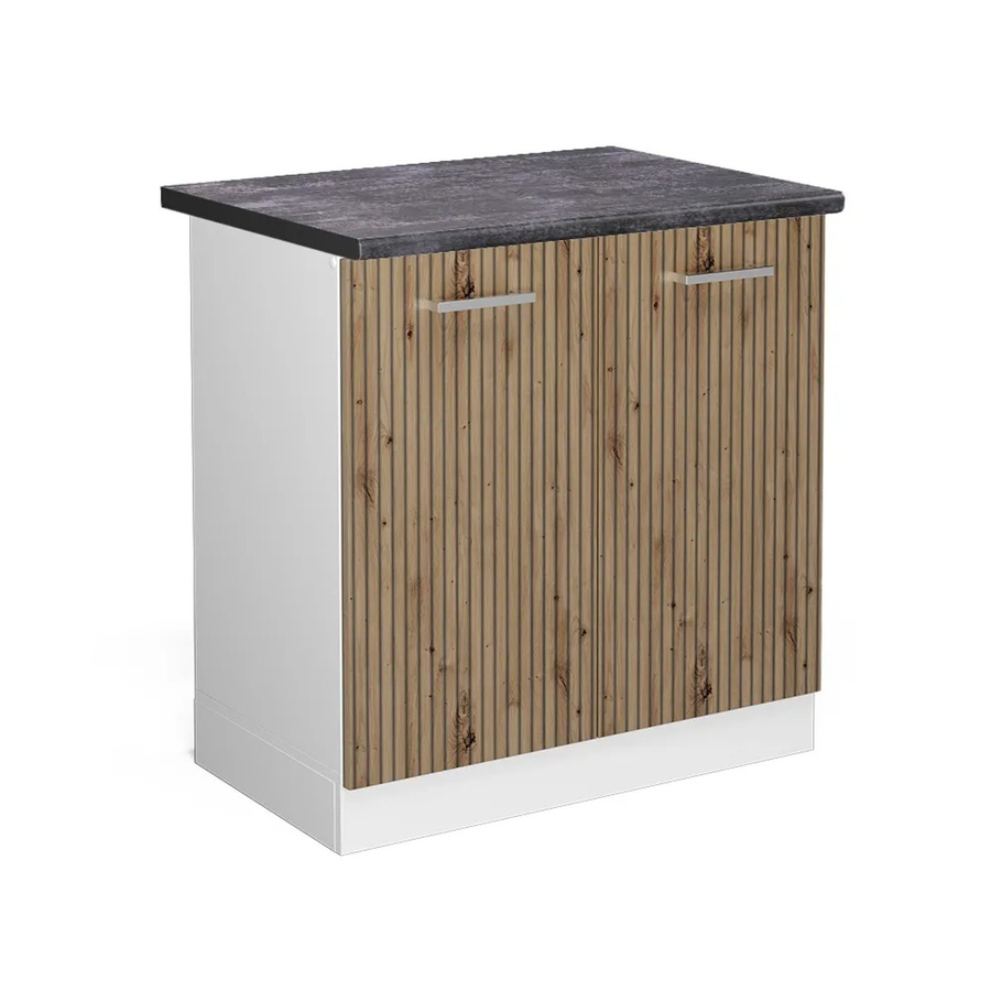 Vicco Spülenunterschrank R-Line Artisan-Eiche/Weiß in Anthrazit Breite: 80 cm - Bild 2
