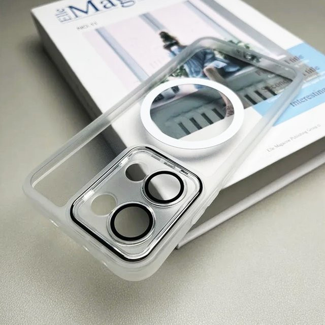 Transparente magnetische Silikonhülle für Motorola MOTO Edge 50 60 70 Fusion Pro Ultra Neo G Stylus G86, stoßfeste weiche Schutzhülle in Weiß - Bild 1