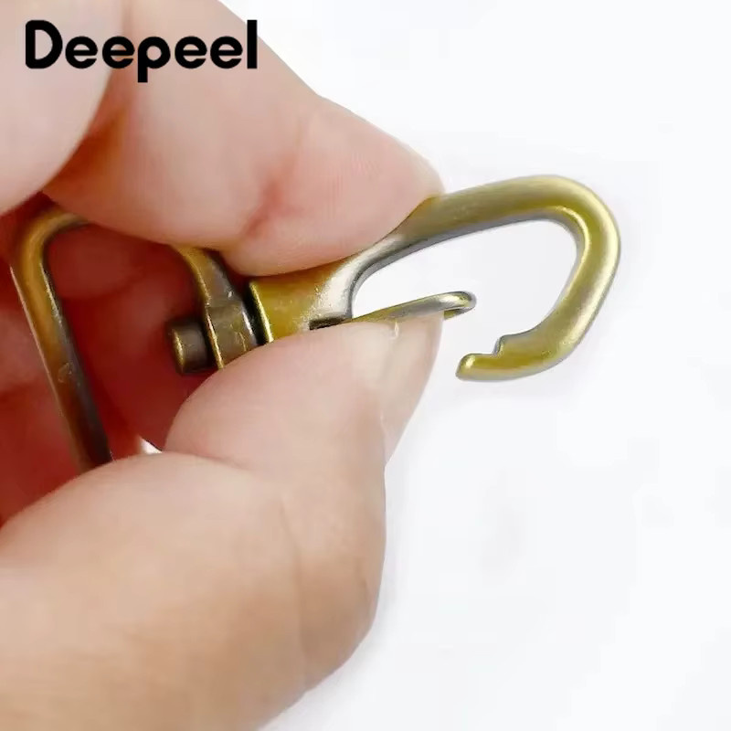 Deepeel Metall-Karabinerhaken mit Drehverschluss in Gold, 25mm Karabinerclips für Schlüsselanhänger und Taschenriemen, Set aus 5 oder 10 Stück - Bild 3