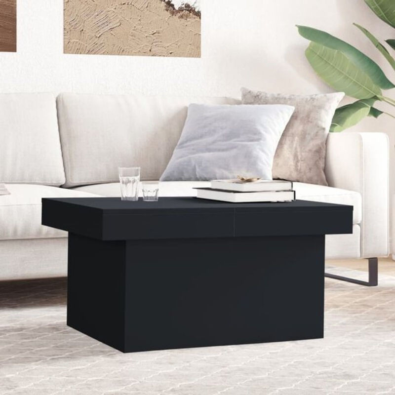 Moderner Couchtisch von vidaxl in Schwarz aus Holz, B/T/H: 80 x 55 x 40 cm - Bild 1