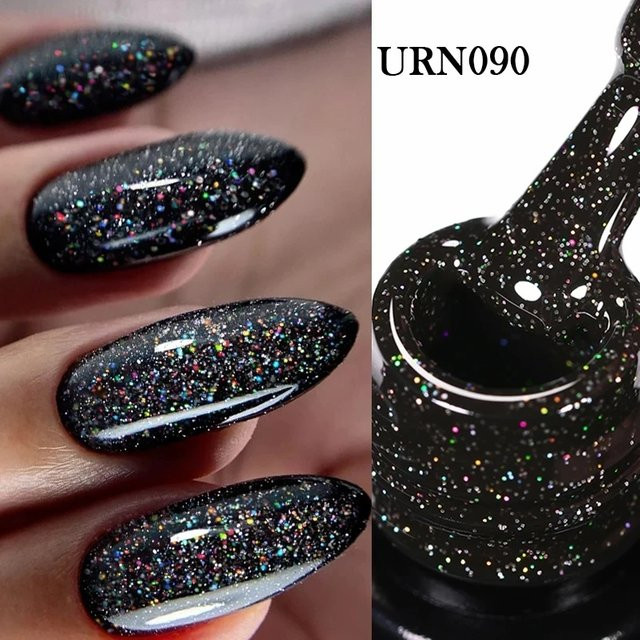 UR SUGAR Nagellack Semi Permanent, Schwarz Rot, 7,5 ml - Bild 1