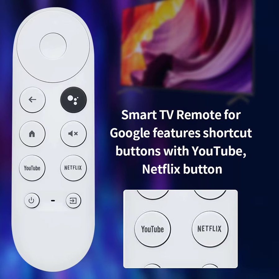 Google Ersatz-Sprachfernbedienung mit Bluetooth und IR Voice für Chromecast 4K Media Streamer in Weiß - Bild 5