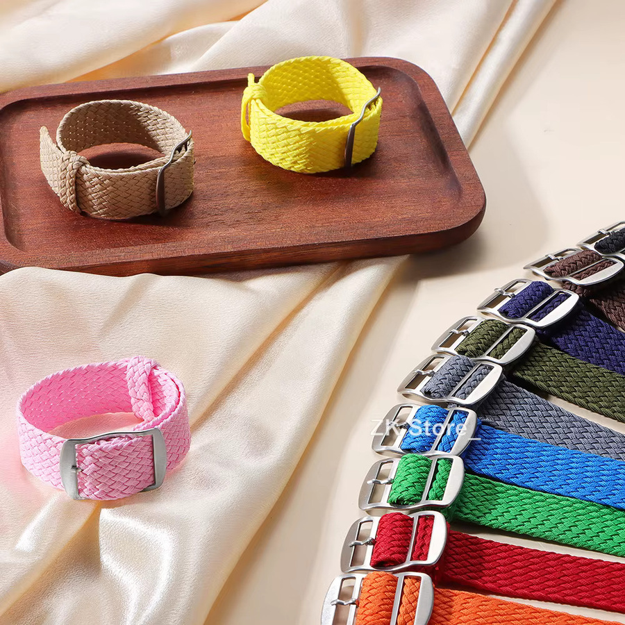 qinband Uhrenarmband Perlon-Webband, Textil/NATO, Bunt, Unisex - Bild 4