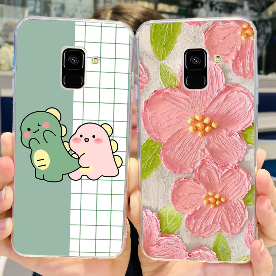 Samsung Galaxy A8 2018 SM-A530F und A8 Plus A8+ a730F Silikon Schutzhülle mit Design in Multicolour - Bild 2