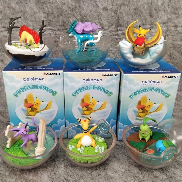 Rement Pokémon Pikachu Suicune Espeon Raichu Leafeon Zorua Caterpie Eevee, Blind Box, Desktop Decor - Bild 1