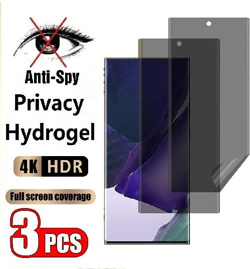 3er-Pack Anti-Spy Privatsphäre Hydrogel Displayschutzfolie für Vivo iQOO U6 Z7 5G Z7 Pro Z7i Z7x Z8x 11S 12 Pro Z7s 5G transparent - Bild 1