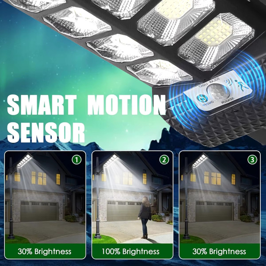 UMEXUS 2er Set LED Solarlampen für Außenbereich mit Bewegungssensor, IP65 wasserdichte Solar-Wandleuchte für Garten und Hof, Schwarz - Bild 6