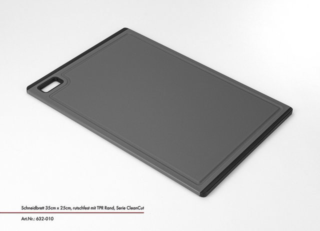 Schneidbrett JUSTINUS CLEANCUT aus Kunststoff, Grau, B/T/H: 35,0 x 35,0 x 2,5 cm - Bild 1