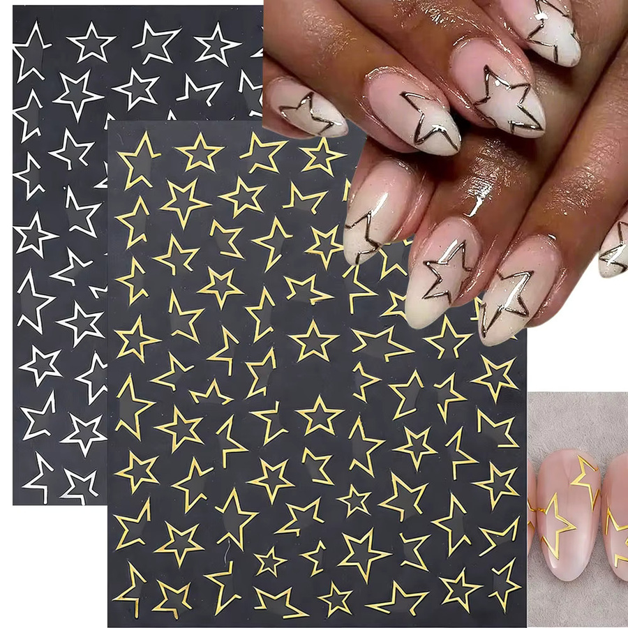 MingLee Nagelkunst-Aufkleber, Sterne, Gold, Glänzend - Bild 2