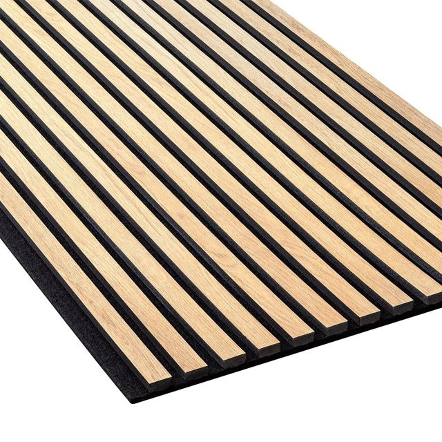 NOEL & MARQUET NMC SELITSTYLE 3D Akustikpanel Lamellenwand Holzoptik Eiche hell in Beige, Höhe: 240 cm, Breite: 56,5 cm, Tiefe: 1,9 cm - Bild 1