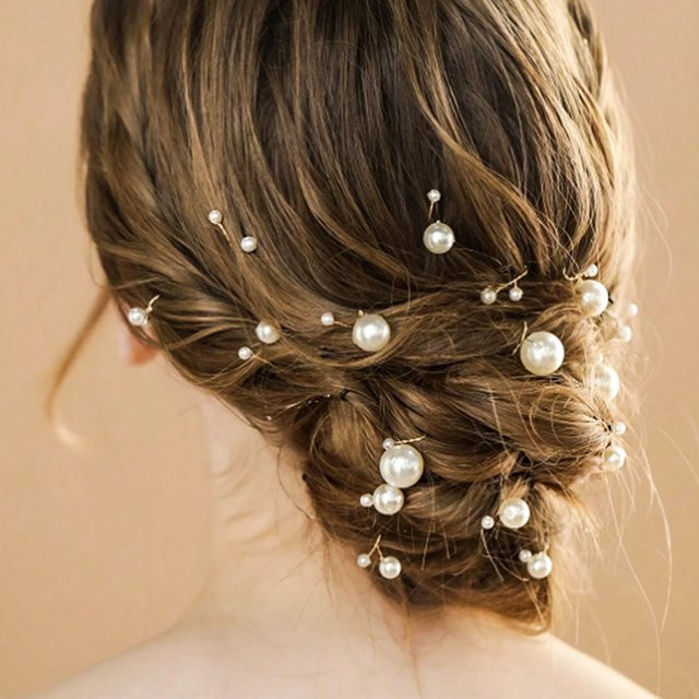 Haar Clip Perle, Kupfer Draht, Damen - Bild 1
