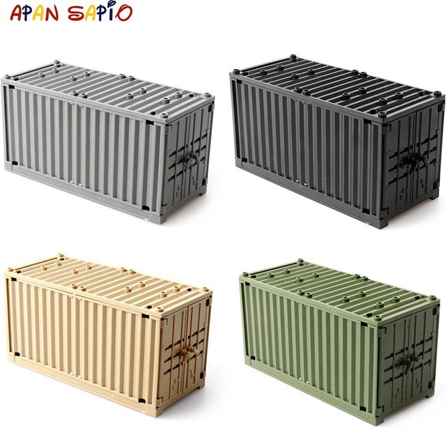 APAN SAPIO DIY Bausteine Container MOC, Kunststoffspielzeug - Bild 1