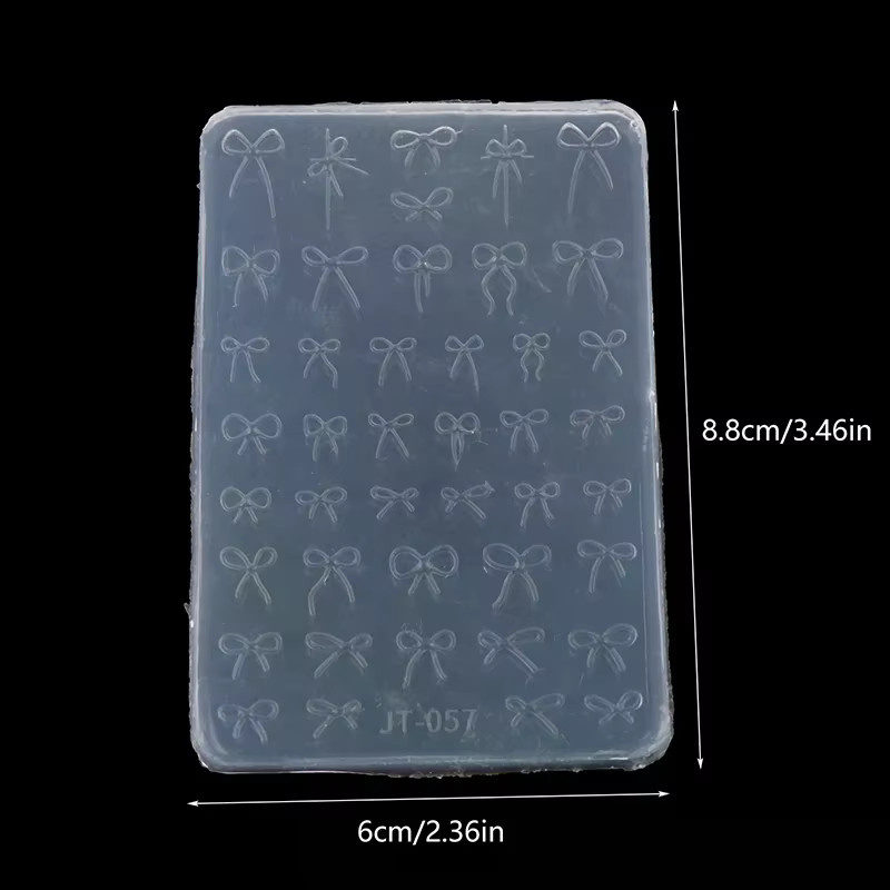 Jiauting Nail Art Silikonform, Bowknot 3D Carving, Nageldesign Vorlage - Bild 2