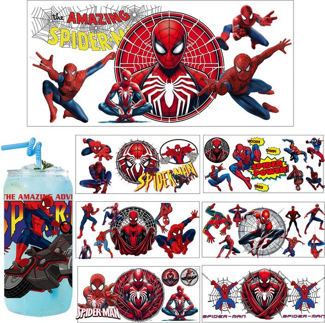 30 Superhelden Cartoon Serie UV-DTF Aufkleber für 16 Unzen Becher, Multicolour DIY Transfer Decals - Bild 1