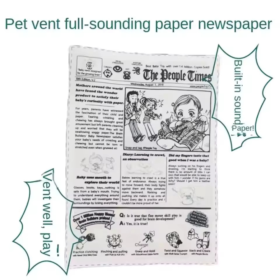 Frenchbull Hundespielzeuge, bissfeste Zeitungs-Hundespielzeuge, Quietschgeräte - Bild 3