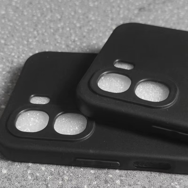 EUCAGR Handyhülle für OPPO A6X 5G in Schwarz, mattierte TPU-Silikonhülle als schützende Softshell-Schutzhülle - Bild 3