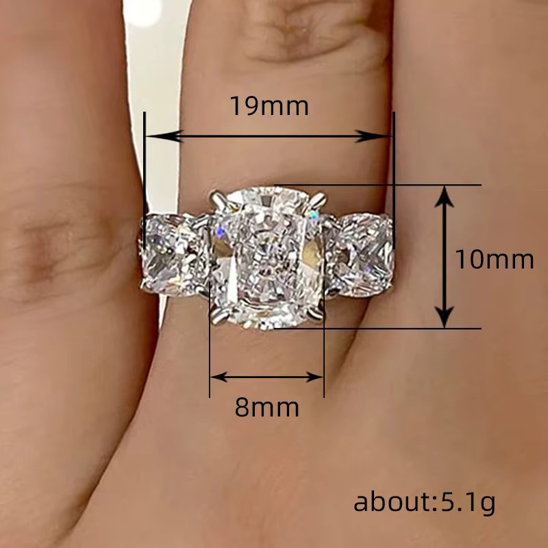 Huitan Ringe, Zirkonia, Silber, Damen - Bild 2