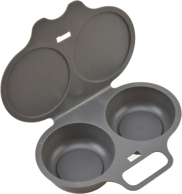 Cilili Mikrowellen-Eierkocher aus Kunststoff für 2 Eier in Grau - Bild 1