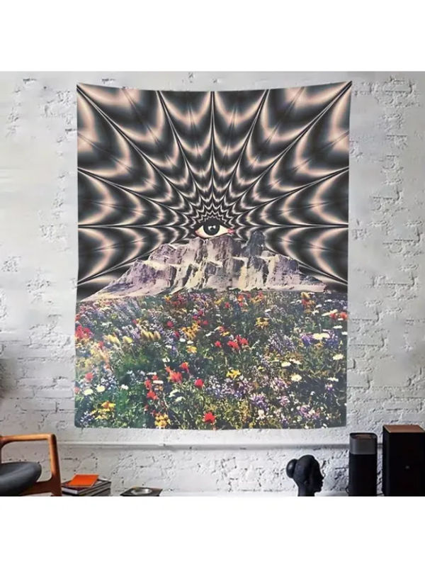 VIKAMA Wandteppich mit abstraktem Kunstdesign aus Stoff für deine Wanddekoration, B: 60 cm, H: 40 cm - Bild 6