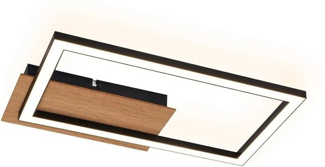 NETTLIFE LED Deckenleuchte aus Metall in Schwarz, Durchmesser: 26 cm - Bild 1