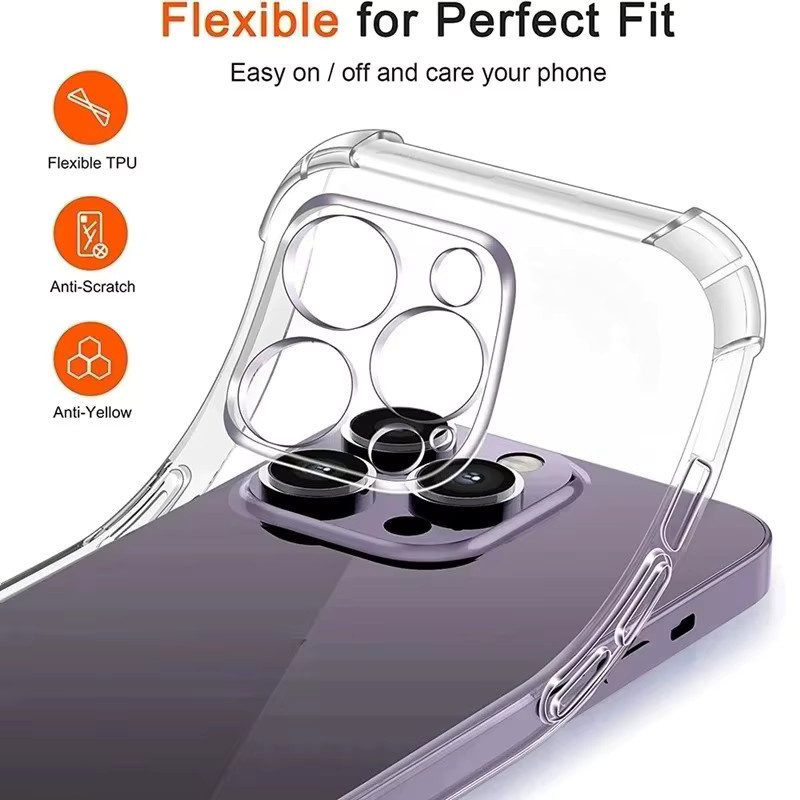 Ultradünne und transparente Silikonhülle für Apple iPhone 11 bis iPhone 17 Pro Max als weicher Schutz - Bild 3