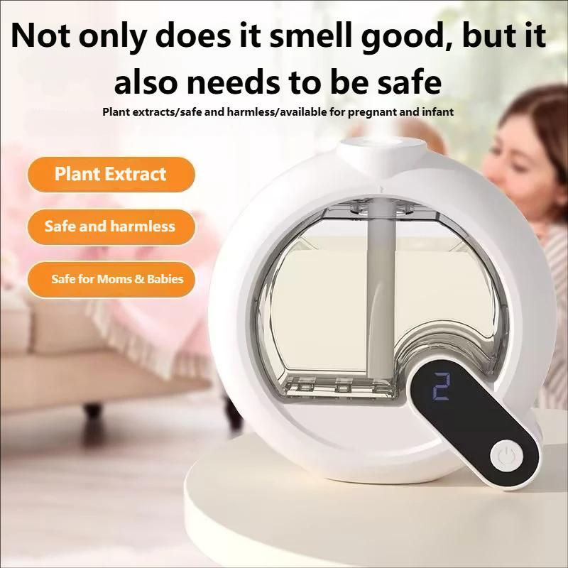 Oudun Automatischer Duftzerstäuber Wandmontiert mit Digitalanzeige und 6 Modi, Weiß, 50ml Wiederaufladbare Aromatherapie-Maschine für Schlafzimmer und Toilette - Bild 5