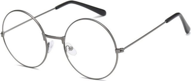 Fable Brille, runde Metallfassung, Vollrand, grau, Unisex - Bild 1