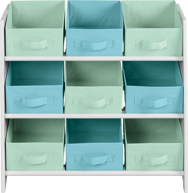 LIVARNO Aufbewahrungsregal Grün mit Rückwand aus Metall und Kunststoff für Kinderzimmer oder Wohnzimmer, B/T/H: 65,0 x 30,0 x 62,0 cm - Bild 1