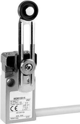 Panasonic Endschalter MEM1G51ZD mit Rollenhebel und Schraubgewinde, 24 V, 5 A, Farbe: Silber, Schutzart IP67 - Bild 1