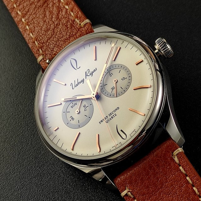 Seiko Armbanduhr, Quarz, Edelstahl, Leder, Weiß, Herren, 40 mm - Bild 1