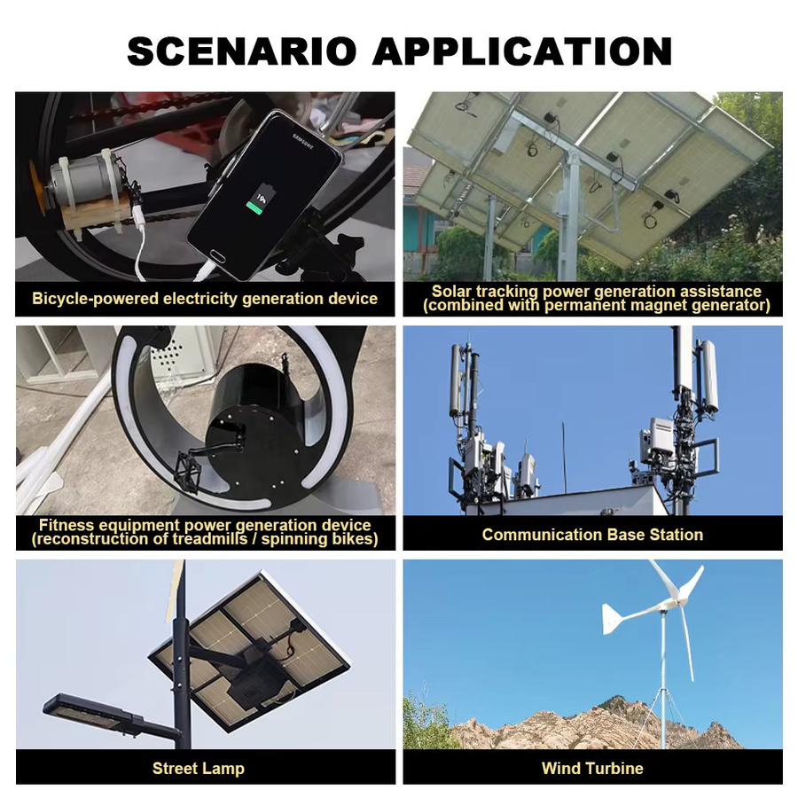 SMARAAD Dreiphasiger Permanentmagnet-Generator für Windturbinen in Silber, Niedrigdrehzahl-Direktantrieb Alternator für 12V 24V 48V - Bild 5