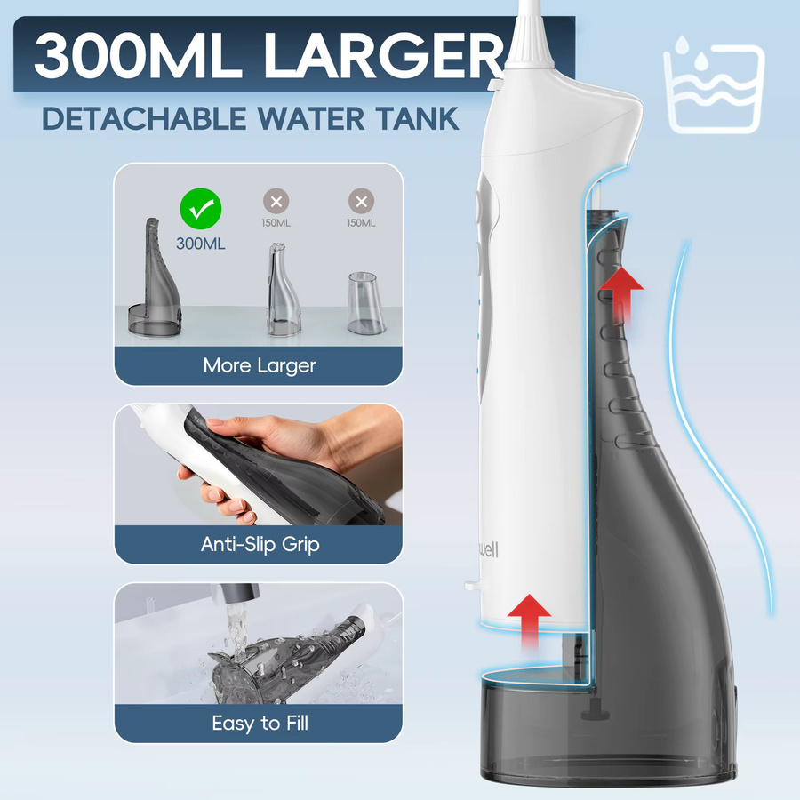 Mornwell Wasserflosser- und Elektrische Zahnbürste-Kombi-Set, Unisex - Bild 2