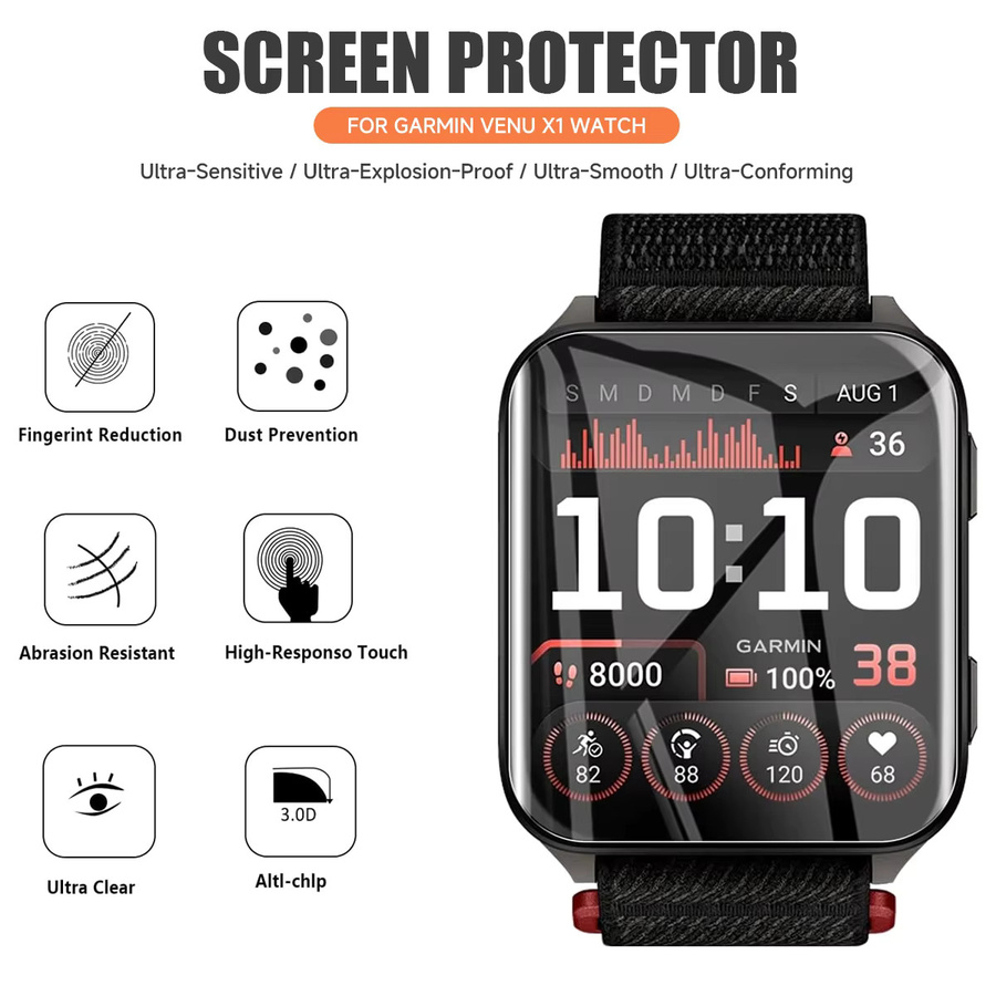 OAKCHARM Full Screen Protector für Garmin Venu X1, transparent - Bild 2